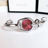  Shop Authentic Gucci Horsebit Quartz Red Dial Silver Steel Strap Watch For Women - YA139502 - Luxxuri