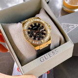  Shop Authentic Guess Venus Diamonds Black Dial Black Rubber Strap Watch for Women - GW0118L1 - Luxxuri