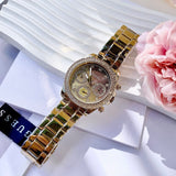  Shop Authentic Guess Sol Chronograph Gold Dial Gold Steel Strap Watch For Women - GW0483L2 - Luxxuri