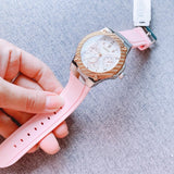  Shop Authentic Guess Zena Quartz White Dial Pink Rubber Strap Watch For Women - W1094L4 - Luxxuri