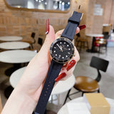  Shop Authentic Michael Kors Runway Quartz Black Dial Black Silicone Strap Watch For Women - MK6852 - Luxxuri