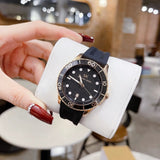  Shop Authentic Michael Kors Runway Quartz Black Dial Black Silicone Strap Watch For Women - MK6852 - Luxxuri