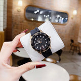  Shop Authentic Michael Kors Runway Quartz Black Dial Black Silicone Strap Watch For Women - MK6852 - Luxxuri