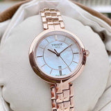  Shop Authentic Tissot T Lady Flamingo Mother of Pearl Dial Rose Gold Steel Strap Watch For Women - T094.210.33.116.02 - Luxxuri