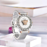 Shop Authentic Versace Palazzo Empire Silver Dial Silver Mesh Bracelet Watch for Women - VEDV00419 - Luxxuri