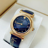  Shop Authentic Versace Greca Blue Dial Blue Leather Strap Watch for Women - VERE00218 - Luxxuri
