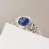  Shop Authentic Versace Daphnis Analog Blue Dial Silver Steel Strap Watch for Women - VEOCA0124 - Luxxuri