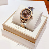 Shop Authentic Versace Hellenyium Brown Dial Two Tone Steel Strap Watch for Women - V12040015 - Luxxuri