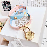  Shop Authentic Versace Medusa Lock Icon Quartz Gold Dial Pink & Blue Leather Strap Watch For Women - VEDW00219 - Luxxuri