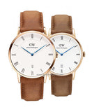  Shop Authentic Daniel Wellington Dapper Durham White Dial Brown Leather Strap Watch For Men - DW00100115 - Luxxuri