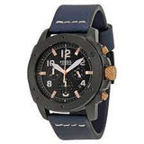  Shop Authentic Fossil Modern Machine Chronograph Black Dial Blue Leather Strap Watch for Men - FS5066 - Luxxuri
