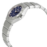  Shop Authentic Omega Constellation Manhattan Quartz Diamonds Blue Dial Silver Steel Strap Watch for Women - 131.10.25.60.53.001 - Luxxuri