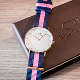  Shop Authentic Daniel Wellington Classy Winchester White Dial Two Tone NATO Strap Watch For Women - DW00100077 - Luxxuri