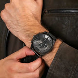  Shop Authentic Diesel Mega Chief Chronograph Black Dial Black Steel Strap Watch For Men - DZ4527 - Luxxuri