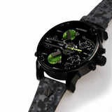  Shop Authentic Diesel Big Daddy Chronograph Black Dial Black Leather Strap Watch For Men - DZ7311 - Luxxuri