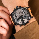  Shop Authentic Diesel Mr. Daddy 2.0 Chronograph Grey Dial Brown Leather Strap Watch For Men - DZ7406 - Luxxuri