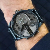  Shop Authentic Diesel Daddy 2.0 Chronograph Quartz Grey Dial Blue Steel Strap Watch For Men - DZ7414 - Luxxuri
