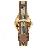  Shop Authentic Burberry The Classic Gold Dial Brown Leather Strap Watch for Women - BU10114 - Luxxuri