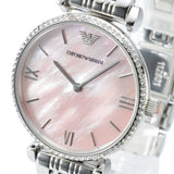 Shop Authentic Emporio Armani Classic Gianni T Bar Crystals Pink Dial Silver Steel Strap Watch For Women - AR1781 - Luxxuri