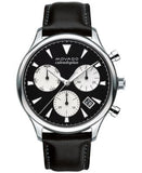  Shop Authentic Movado Heritage Chronograph Black Dial Black Leather Strap Watch for Men - 3650005 - Luxxuri
