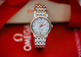  Shop Authentic Omega De Ville Prestige Quartz Diamonds Silver Dial Two Tone Steel Strap Watch for Women - 424.25.27.60.52.001 - Luxxuri