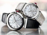  Shop Authentic Bvlgari LVCEA Diamonds Silver Mother of Pearl Dial Silver Leather Strap Watch for Women - LVCEA103367 - Luxxuri