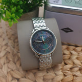  Shop Authentic Fossil Tailor Mother of Pearl Black Dial Silver Steel Strap Watch for Women - ES3911 - Luxxuri