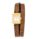  Shop Authentic Gucci G Frame White Dial Brown Leather Strap Watch For Women - YA128523 - Luxxuri