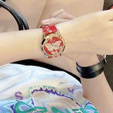  Shop Authentic Gucci G Timeless Quartz Red Dial Red Leather Strap Watch For Women - YA1264054 - Luxxuri