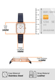  Shop Authentic Emporio Armani Gianni T Bar Quartz Mother of Pearl Dial Blue Leather Strap Watch For Women - AR11466 - Luxxuri