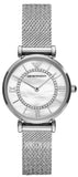  Shop Authentic Emporio Armani Gianni T-Bar Quartz Mother of Pearl Dial Silver Mesh Bracelet Watch For Women - AR11319 - Luxxuri