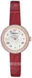  Shop Authentic Emporio Armani Rosa Two Hand White Dial Red Leather Strap Watch For Women - AR11357 - Luxxuri