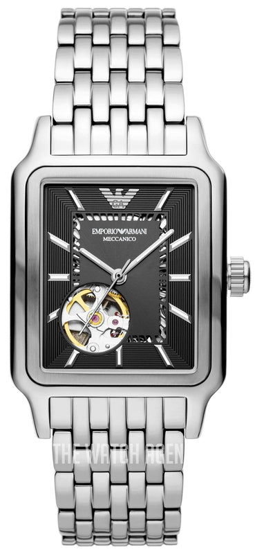  Shop Authentic Emporio Armani Diego Automatic Black Dial Silver Steel Strap Watch For Men - AR60057 - Luxxuri