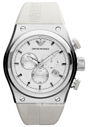  Shop Authentic Emporio Armani Sportivo Analog Quartz White Dial White Rubber Strap Watch For Men - AR6103 - Luxxuri