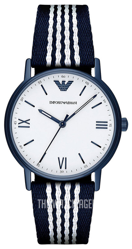  Shop Authentic Emporio Armani Kappa Dress White Dial Two Tone NATO Strap Watch For Men - AR80005 - Luxxuri