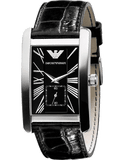  Shop Authentic Emporio Armani Black Dial Black Leather Strap Watch For Men - AR0143 - Luxxuri