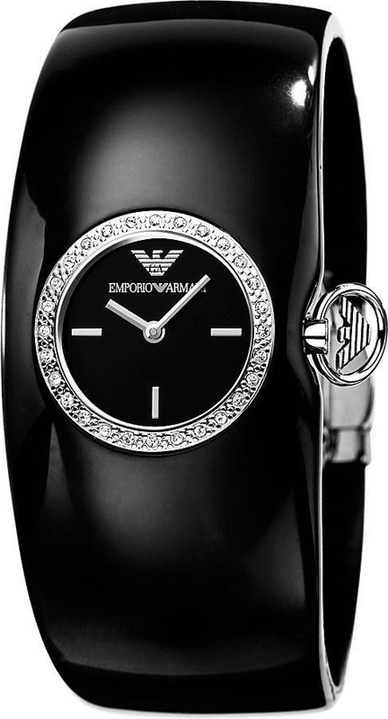 Emporio Armani Casual Analog Black Dial Black Leather Strap Watch For Women - AR0739