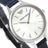  Shop Authentic Emporio Armani Aurora Quartz Mother Of Pearl White Dial Blue Leather Strap Watch For Women - AR11090 - Luxxuri