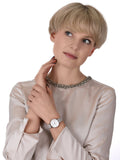  Shop Authentic Emporio Armani Gianni T Bar Quartz Mother of Pearl Dial White Leather Strap Watch For Women - AR1965 - Luxxuri