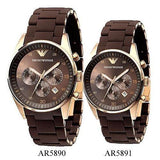  Shop Authentic Emporio Armani Sport Chronograph Brown Dial Brown Stainless Steel Watch For Men - AR5890 - Luxxuri