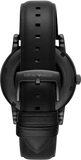  Shop Authentic Emporio Armani Meccanico Automatic Skeleton Dial Black Leather Strap Watch For Men - AR60008 - Luxxuri