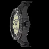 Emporio Armani Sea Explorer Automatic Yellow Dial Black Silicone Strap Watch For Men - AR60085