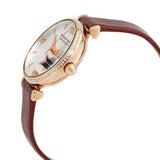  Shop Authentic Emporio Armani Meccanico Automatic Silver Dial Burgundy Leather Strap Watch For Women - AR60044 - Luxxuri