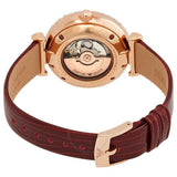  Shop Authentic Emporio Armani Meccanico Automatic Silver Dial Burgundy Leather Strap Watch For Women - AR60044 - Luxxuri