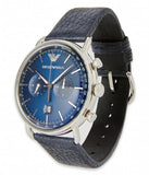  Shop Authentic Emporio Armani Aviator Blue Dial Blue Leather Strap Watch For Men - AR11105 - Luxxuri