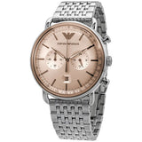  Shop Authentic Emporio Armani Aviator Chronograph Beige Dial Silver Steel Strap Watch For Men - AR11239 - Luxxuri