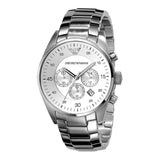  Shop Authentic Emporio Armani Sportivo Chronograph Silver Dial Silver Steel Strap Watch For Men - AR5963 - Luxxuri