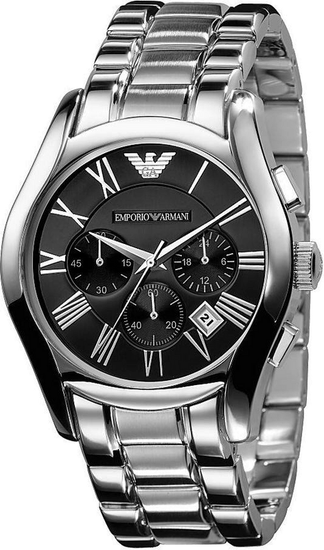  Shop Authentic Emporio Armani Valente Chronograph Black Dial Silver Stainless Steel Watch For Men - AR0673 - Luxxuri