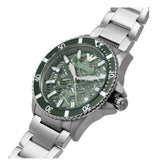  Shop Authentic Emporio Armani Diver Automatic Green Dial Silver Steel Strap Watch For Men - AR60061 - Luxxuri