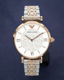  Shop Authentic Emporio Armani Gianni T Bar White Dial Two Tone Steel Strap Watch For Women - AR1926 - Luxxuri